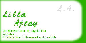 lilla ajtay business card